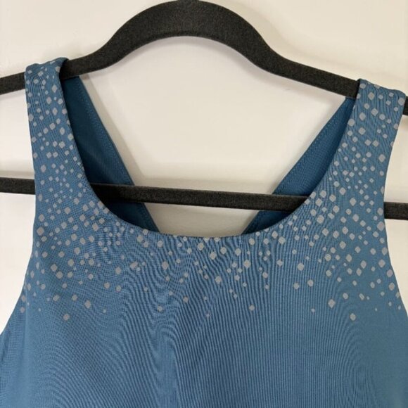 Fabletics Ella No-Bounce Sports Bra—Real Teal Shine/Blue Dusk Shine/Reflective—L - Picture 2 of 9